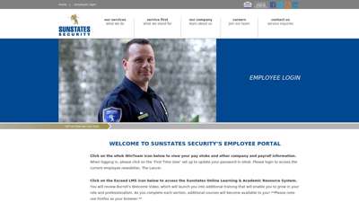 Employee Login - Sunstates Security Main Site