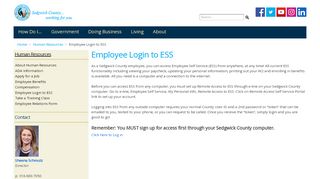 
Employee Login to ESS | Sedgwick County, Kansas
