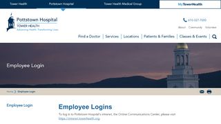 
                            2. Employee Login | Tower Health Pottstown Hospital - Reading Employee Portal
