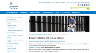 Employee logins and remote access | Ascension Via Christi - Via Christi Employee Portal