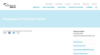 
                            4. Employee & Physician Portal | Peterson Health - Peterson Regional Medical Center Patient Portal