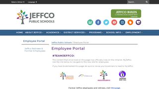 Employee Portal - Jeffco Public Schools - Jeffco Portal