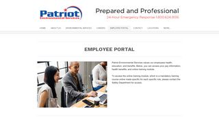
                            7. Employee Portal - Patriot Environmental Services - My Patriot Employer Portal