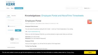 
                            2. Employee Portal - Powered by Kayako Help Desk ... - Kerr Help Desk - Kerr Portal