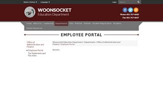 
                            2. Employee Portal - Woonsocket Education Department - Woonsocket High School Portal Portal