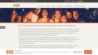 
                            7. Employee Rate Benefit Programme Terms and Conditions | IHG - Holiday Inn Employee Portal