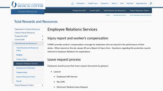 
Employee Relations Services - University of ... - UMMC
