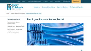 
Employee Remote Access Portal - Valley Children's Healthcare
