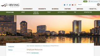 
Employee Resources | Irving, TX - Official Website - City of Irving
