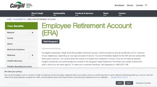 
                            3. Employee Retirement Account (ERA) | Cargill - Cargill Benefits Login