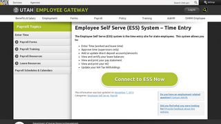 
                            2. Employee Self Serve (ESS) System – Time Entry - Utah Department of ... - Https Ess2 Finance Utah Gov Irj Portal