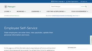 
                            6. Employee Self-Service | Mass.gov - Hrms Ess Portal