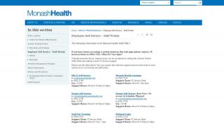 
                            2. Employee Self Service - Staff Portals - Monash Health - Monash Health Webmail Login