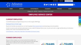 
Employee Service Center » Arlington ISD
