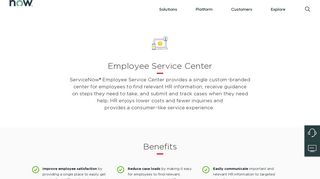 
                            2. Employee Service Center | ServiceNow - Tmself Service Portal