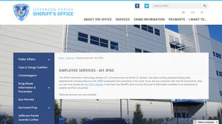 Employee Services - My JPSO | Jefferson Parish Sheriff, LA ... - Jefferson Parish Payroll Portal