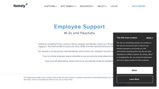 
                            3. Employee Support - Namely - Namely Portal