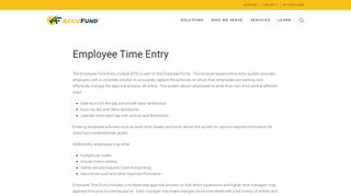 
                            5. Employee Time Entry - AccuFund - Accufund Employee Portal Portal