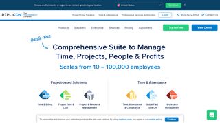 
                            2. Employee Time Tracking Software | Replicon