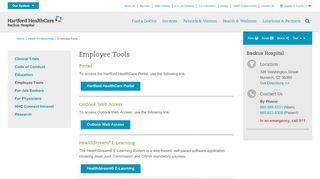 
                            5. Employee Tools | Backus Hospital - Hartford Hospital Portal Epay