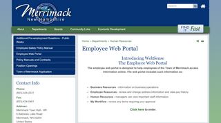 
                            5. Employee Web Portal | Merrimack NH - Nh Employee Portal
