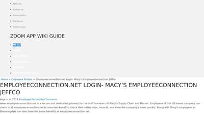 Employeeconnection.net Login- Macy's Employeeconnection Jeffco