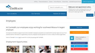 
Employees | CoxHealth Careers | CoxHealth  
