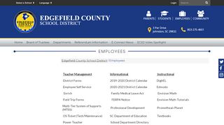 
                            6. Employees - Edgefield County School District