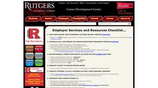 
                            7. EMPLOYER CHECKLIST of SERVICES - Rutgers-Newark ...