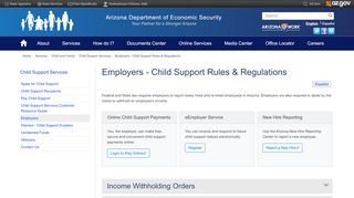 
                            8. Employers - Child Support Rules & Regulations | Arizona ... - Ipayonline Login