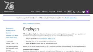 
                            5. Employers | Fashion Institute of Technology - Fit Job Bank Portal