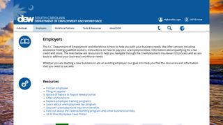 
                            6. Employers - SC DEW - South Carolina Unemployment Employer Portal