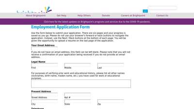 Employment Application Form  Brightpoint
