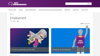 
                            1. Employment - Australian Electoral Commission - AEC - Aec Employment Portal