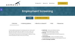 Employment Background Check Service - ACRAnet