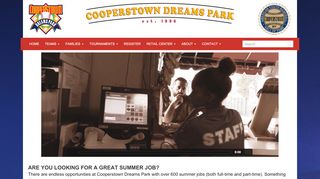 Employment - Cooperstown Dreams Park - Cooperstown Dreams Park Employee Portal