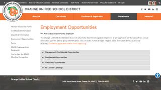 
                            5. Employment Opportunities - Orange Unified School District - Ousd Jobs Portal