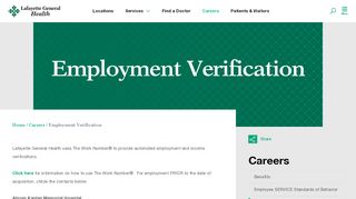 Employment Verification | Lafayette General Health - Lafayette General Intranet Login