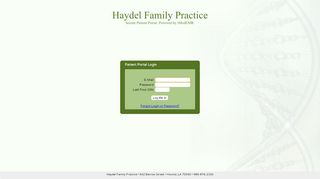 
                            1. EMR: Patient Portal Login - Haydel Clinic Portal