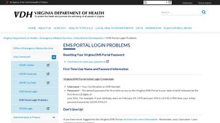 
EMS Portal Login Problems – Emergency Medical Services
