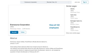 Enersource Corporation | LinkedIn - Enersource Mississauga Portal