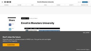 
                            6. Enroll in Monsters University | WIRED - Monsters University Sign Up