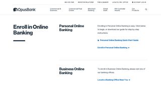 
                            2. Enroll In Online Banking - Online Banking Services - Opus ... - Opus Bank Personal Online Banking Portal