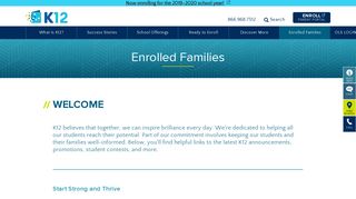 
Enrolled Families in K–12 Online Schools | K12 - K12.com  
