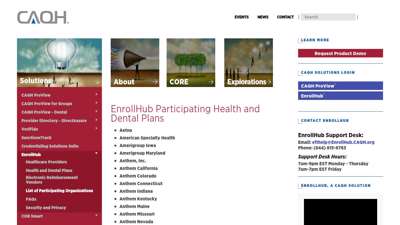 EnrollHub Participating Health and Dental Plans - caqh.org