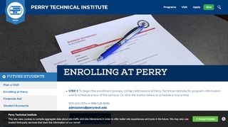 
                            6. Enrolling at Perry - Perry Technical Institute