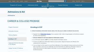 
Enrolling in CCP | Wake Technical Community College  
