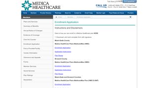 
Enrollment Application | Medica Healthcare  
