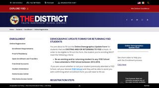 
                            8. Enrollment / Returning Students - Ysleta Independent School District - Yisd Student Portal