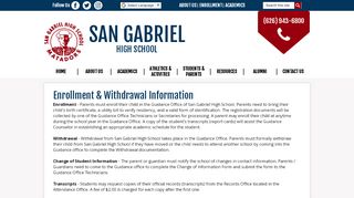 
                            3. Enrollment & Withdrawal Information - San Gabriel High School - San Gabriel High School Parent Portal